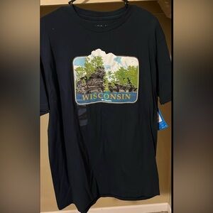 Columbia Navy Wisconsin Graphic Tee